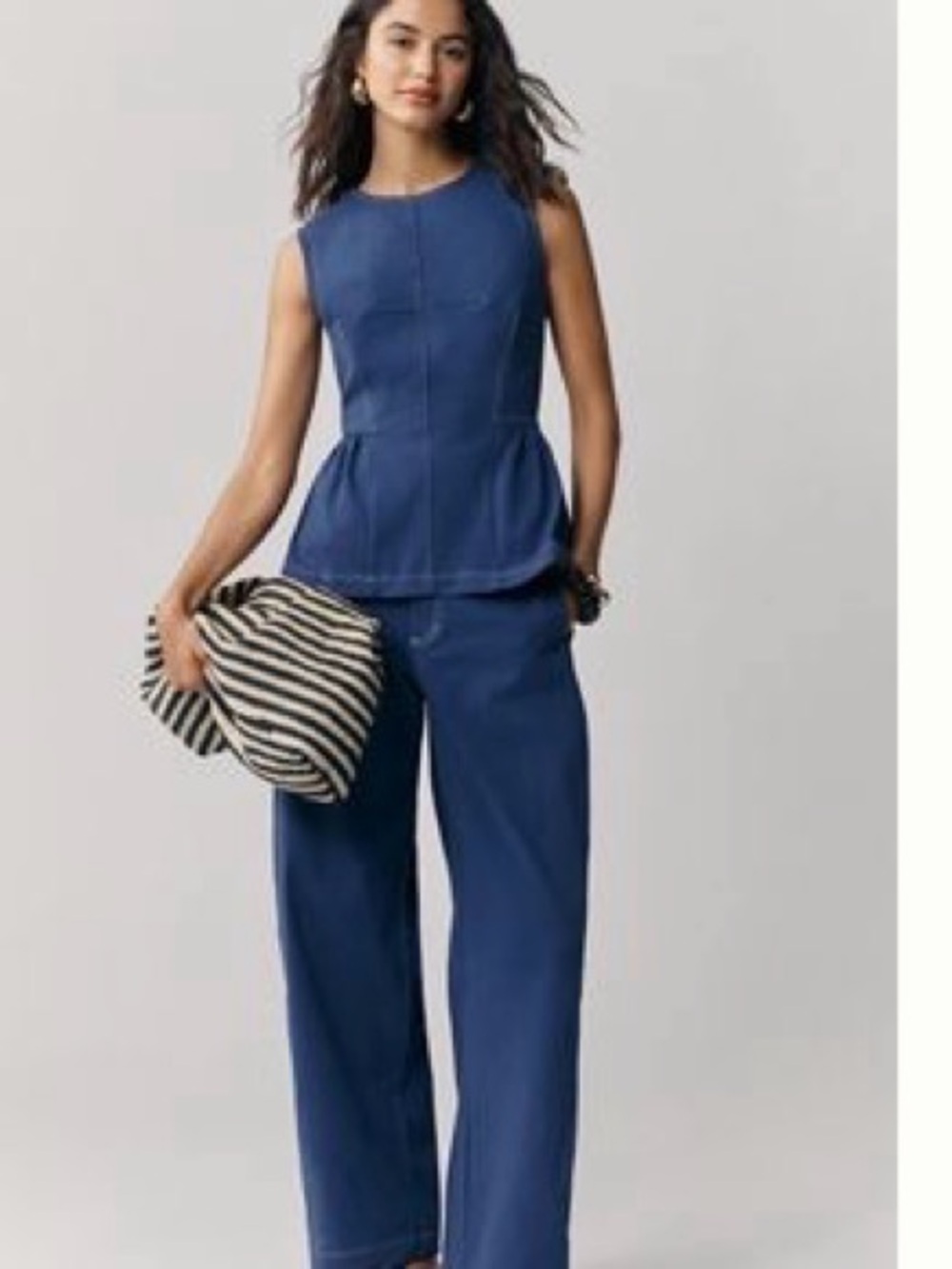 NWT💚 Maeve Curve Navy Puddle Pants